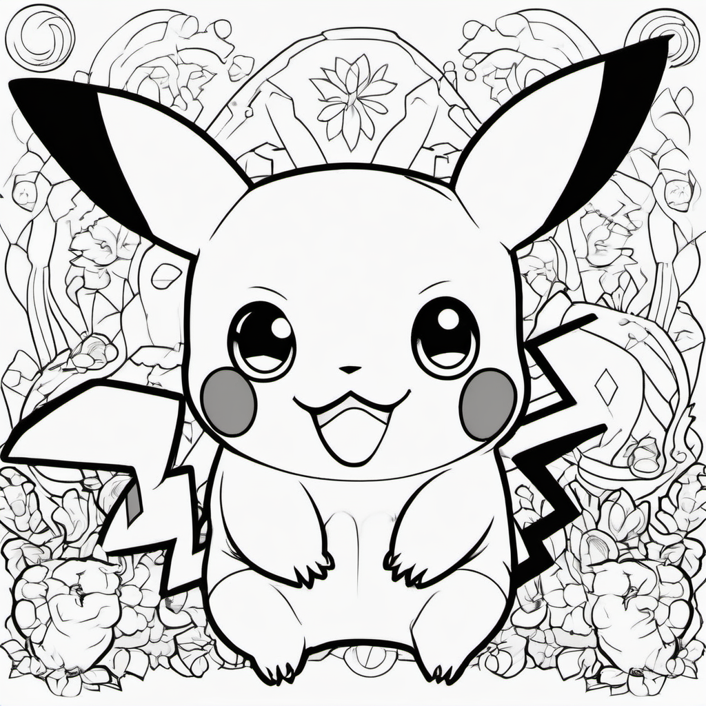 pikachu Pokemon coloring Page pikachu